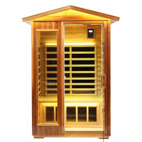 Two-person far-infrared outdoor sauna