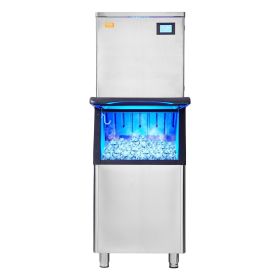 VEVOR Commercial Ice Maker, 550LBS/24H Ice Making Machine with 330.7LBS Large Storage Bin