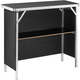 VEVOR Folding Portable Bar Table, Tradeshow Podium Table for Indoor, Outdoor, Party, Picnic, Exhibition, Includes Carrying Case