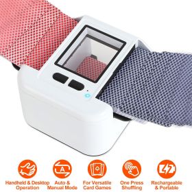 2 Deck Rechargeable Automatic Card Shuffler Professional Card Shuffler for for Texas Hold'em Poker UNO with Auto Manual Mode Handheld Desktop GPC