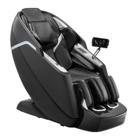 VEVOR Dual-Core 4D+3D Full Body Massage Chair, with Extended SL Track, Deep Yoga Stretch, Electric Extendable Footrest, TFT, AI Voice Control, Heat