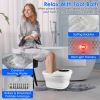 Collapsible Foot Spa Massager Electric Foldable Foot Soaker Tub with Remote Control Handle Surfing Bubbles 24 Heating Levels 6 Timer 6 Massage Rollers