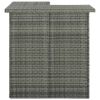 Bar Table Gray PE rattan, steel Corner Bar Table Rectangular