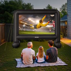 15FT Inflatable Movie Screen, Inflatable Projector Screen With Portable Storage Bag, 16:9 Easy Set Up Movie Projection For Outdoor Backyard, Home (Option: Multicolor)