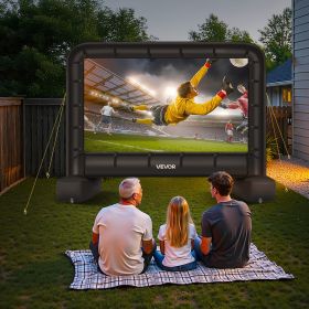 14 Ft Inflatable Movie Screen 16:9 600D Movie Projection With Portable Bag (Option: Black)